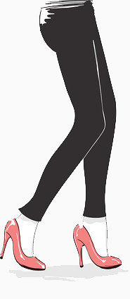 穿高跟鞋的女性