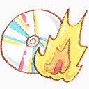 烧伤韩国手绘风格可爱图标