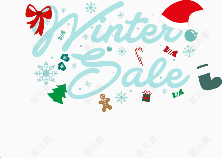 冬季折扣装饰图案