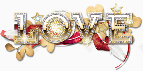 love爱花朵爱心五角星