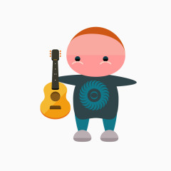 人物手绘插画图标素材