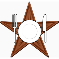 卡通五角星西餐具