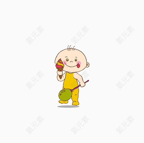 可爱手绘小孩