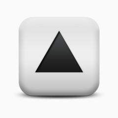 磨砂白广场图标箭三角形固体起来箭头图标