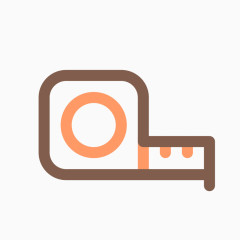 卡通精美工具图标卷尺