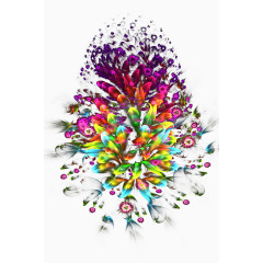 有质感的彩色渐变花纹