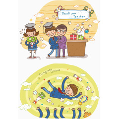 漫画毕业感人场景