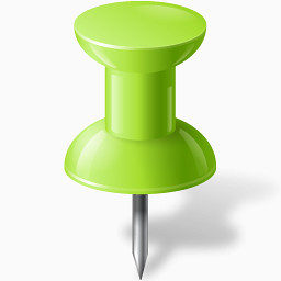 分子图钉黄绿色远景图标记图标