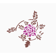 扁平化抽象树叶素材