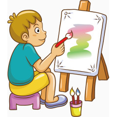 卡通儿童玩耍插画矢量素材