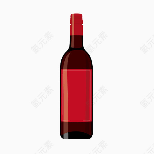卡通红酒