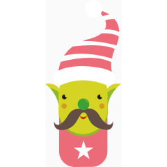 矢量戴帽子的小鹿