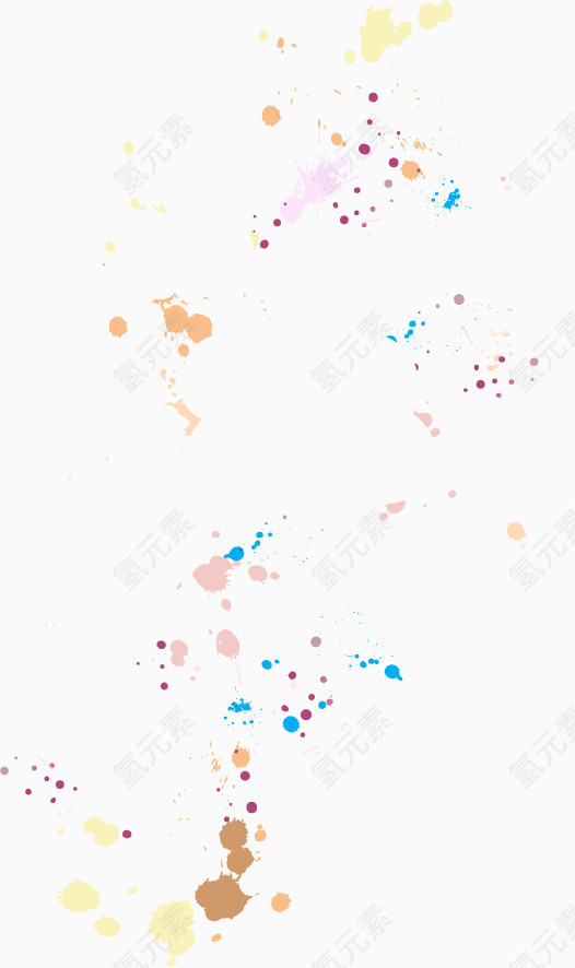 矢量彩色墨迹