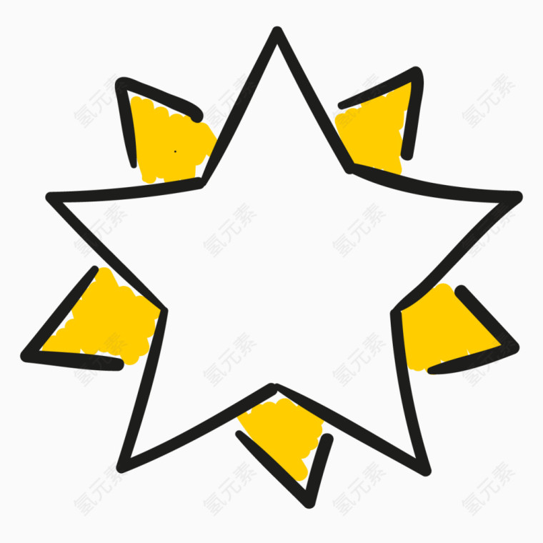 手绘星星图标