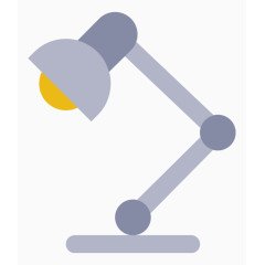 卡通扁平台灯素材