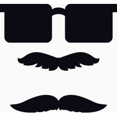 父亲节装饰眼睛胡须