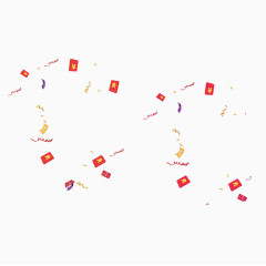 红包优惠券彩带