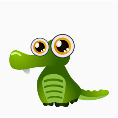 卡通手绘可爱鳄鱼