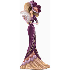 欧洲典雅紫衣贵妇人