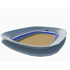 45度鸟瞰足球体育馆