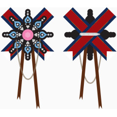 矢量手绘精美发饰