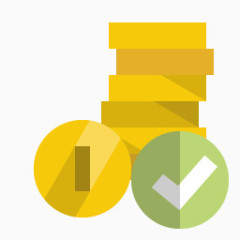 硬币选择目录平的图标