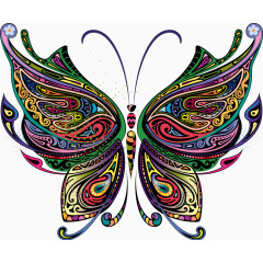 创意彩色蝴蝶印花