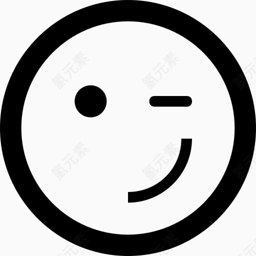 酷表情符号情感笑脸眨眼表情符号