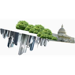 奇特颠倒的建筑