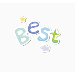 字母小清新单词矢量素材