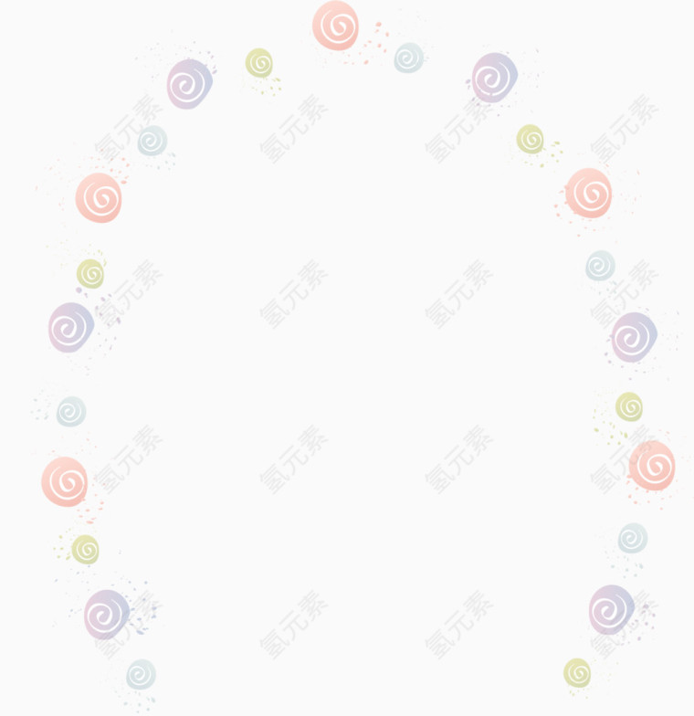 粉色系列小花半环