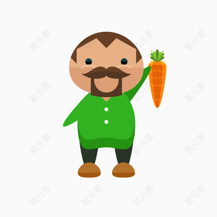 人物手绘插画图标素材