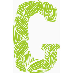 绿色条纹英文字体字母G