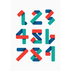 手绘阿拉伯数字12345678