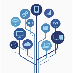 大数据树矢量素材