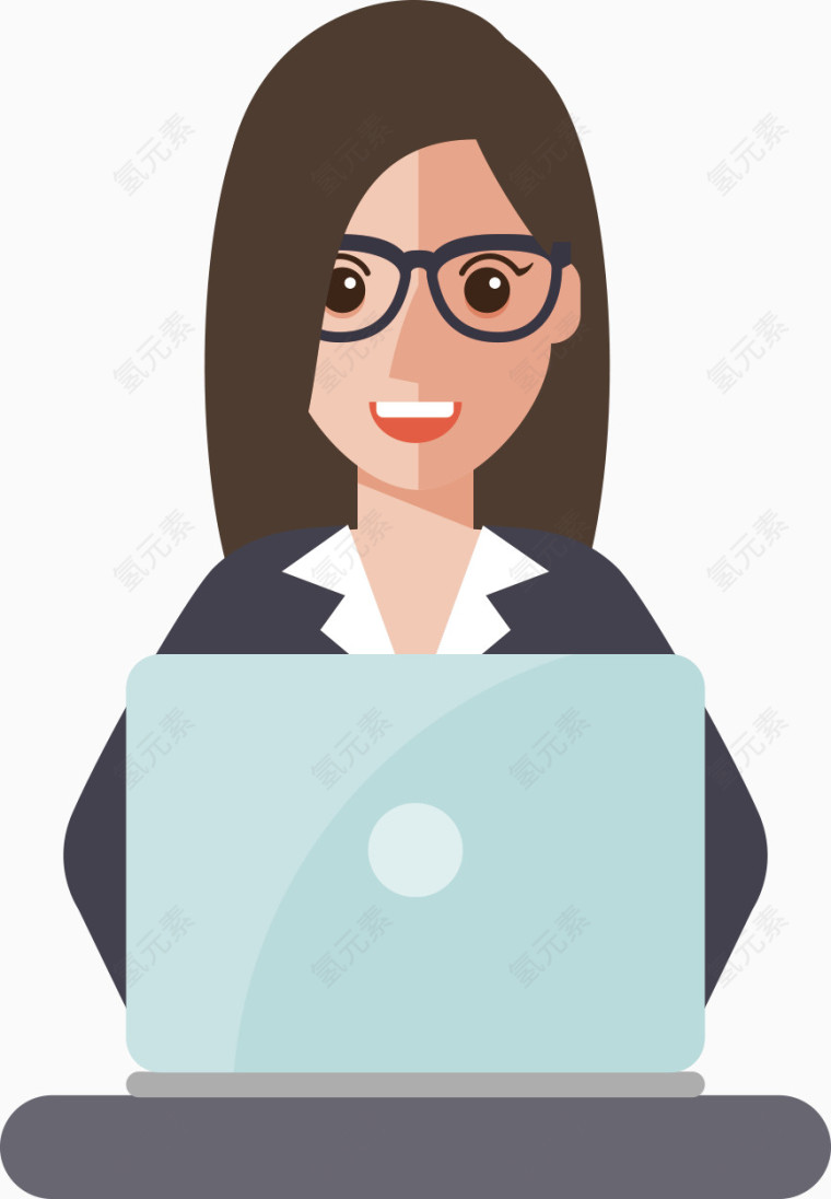 商务戴眼镜女士