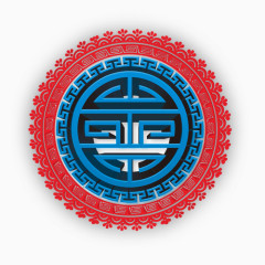 红蓝色图案圆圈