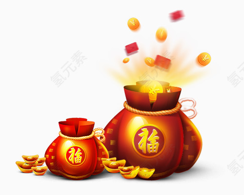 红色新年福袋金币