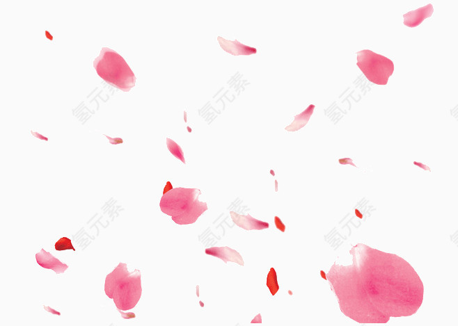飘散的桃花花瓣