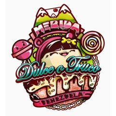 棒棒糖小女孩卡通