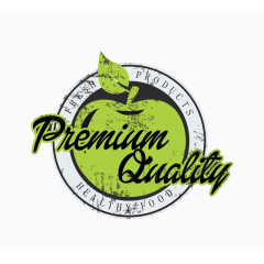 复古青苹果优质标签矢量素材