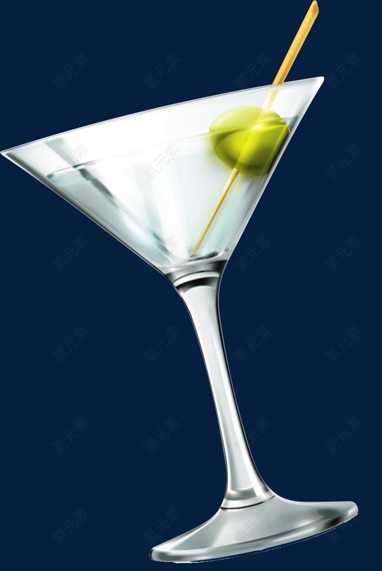 手绘一杯鸡尾酒