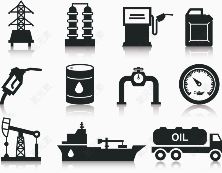 矢量图石油运输