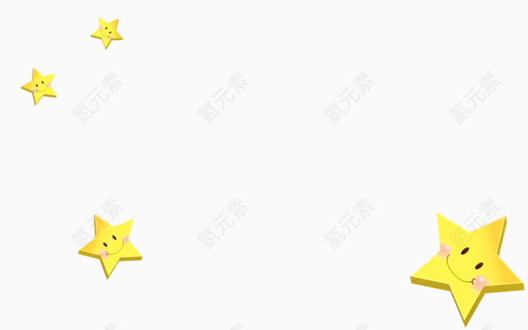 卡通笑脸星星