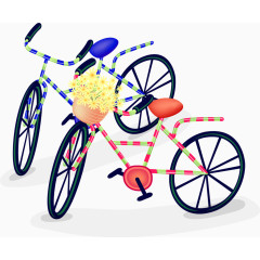 郊游的两辆自行车