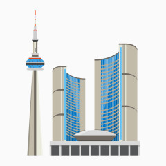 加拿大风情特色国旗卡通