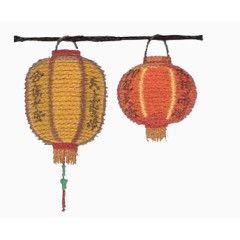 卡通中国风素材折扇图片