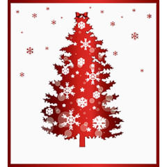 红色圣诞树图片素材