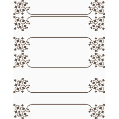 矢量创意设计多条小碎花线框图标