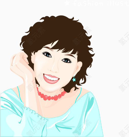 短发女生画像